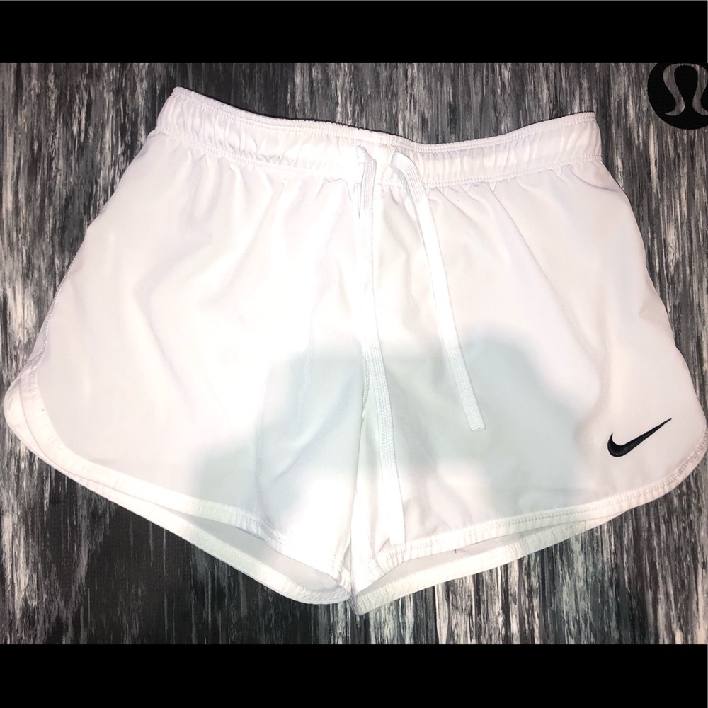 White Nike Dri-fit Shorts